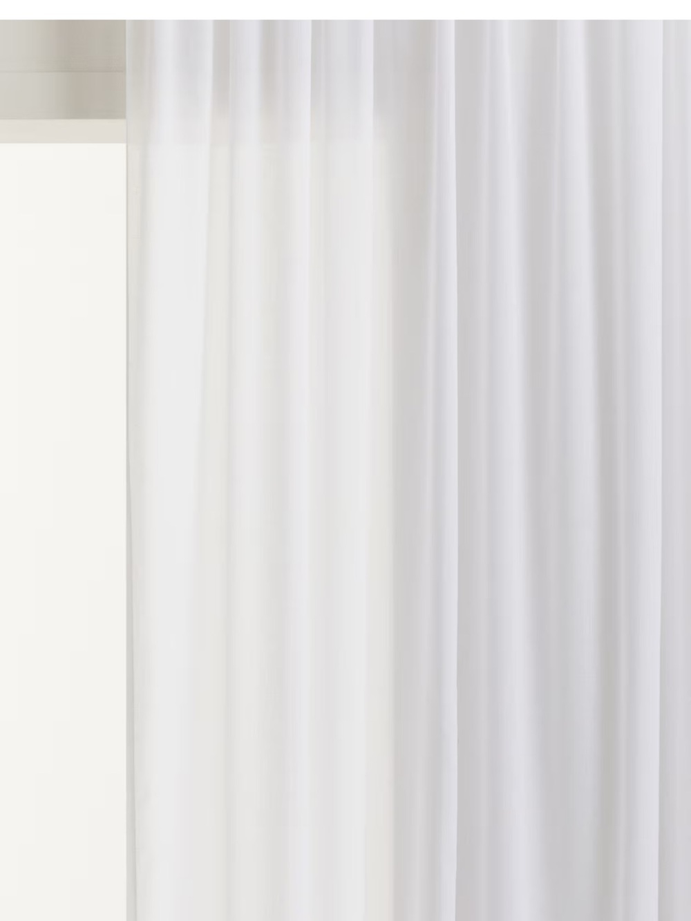 Classic White Curtain Panels - Semi-Sheer Drapery Pair (8 Panels Available) - Picture 3 of 11